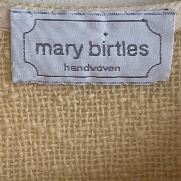 HANDWOVEN by Mary Birtles Crew Neck Short Sleeve Cropped Sweater Yellow O/S - Picture 5 of 5